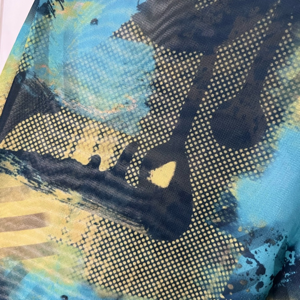 Abstract Burn Print Mesh Bootcut Trouser By Jaden… - image 5